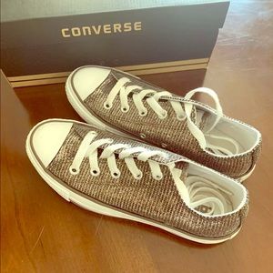 NIB Converse Sparkle Bronze Sneakers Sz 6